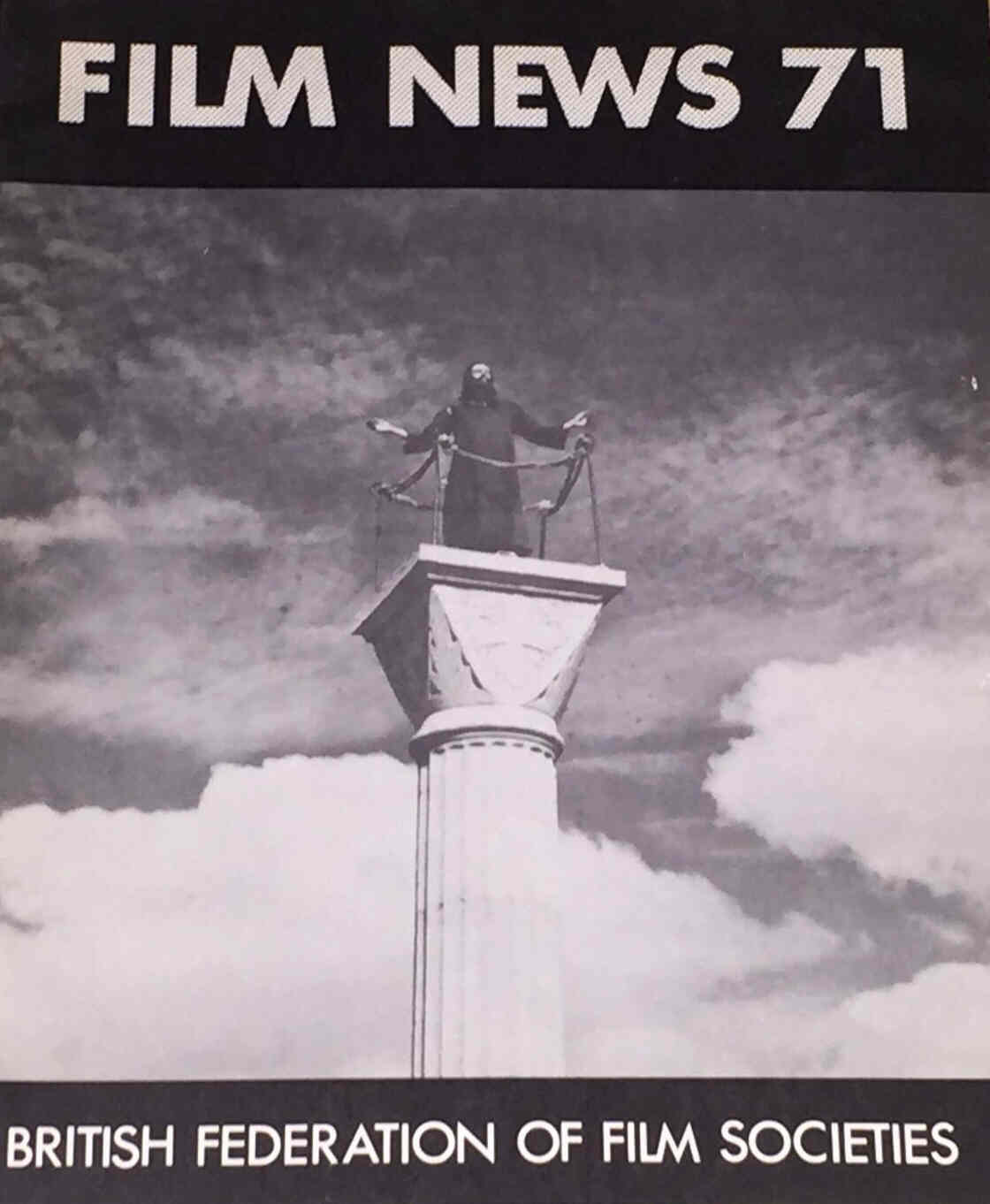 FILM NEWS BFOFS magazine side cover Issue 71 Autumn 1969
