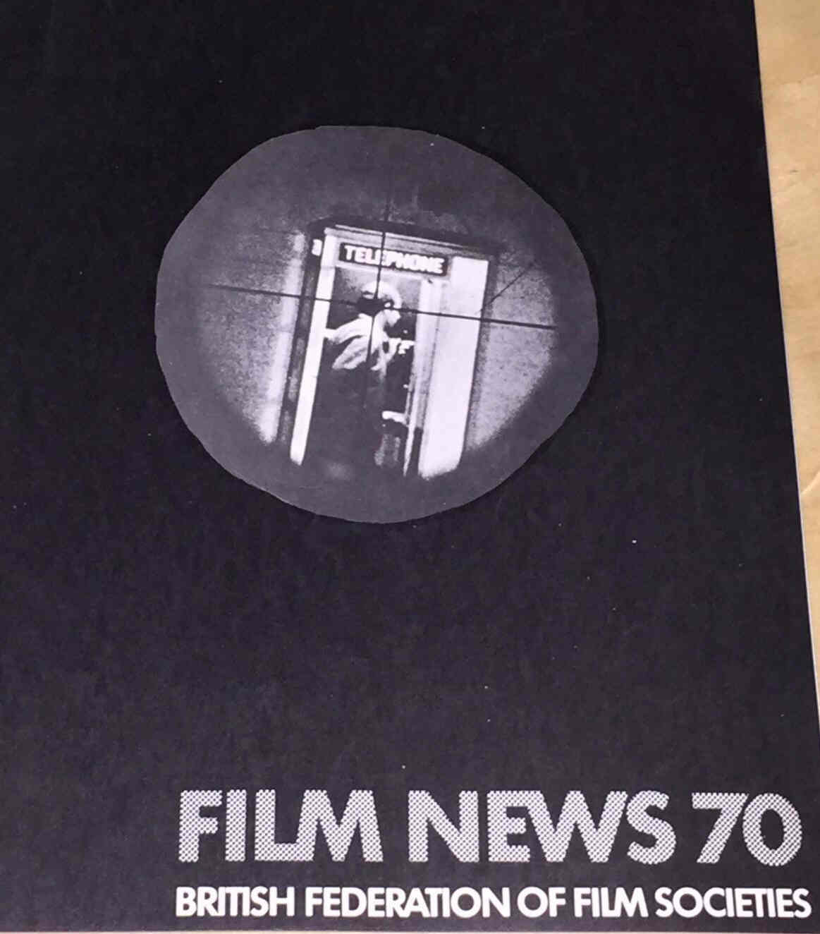 FILM NEWS BFOFS magazine side cover Issue 70 Spring 1969