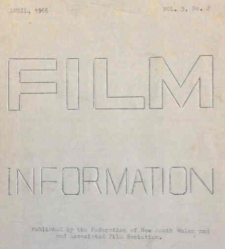 FILM INFORMATION magazine side cover  Vol 5 No  2  April 1966
