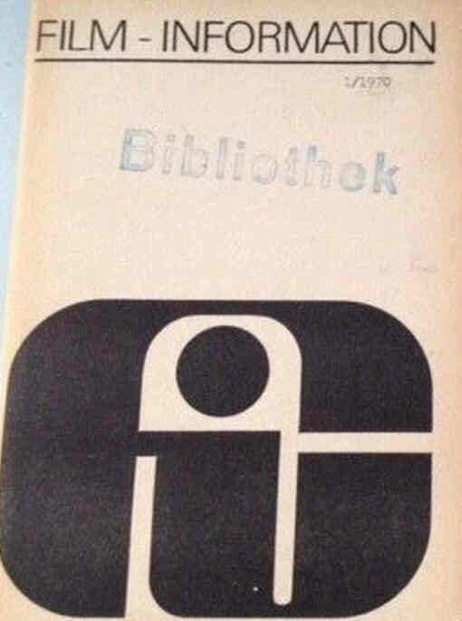 FILM-INFORMATION magazine side cover Issue 1   1970