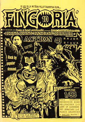 FINGORIA magazine side cover Issue 10  January 1993
