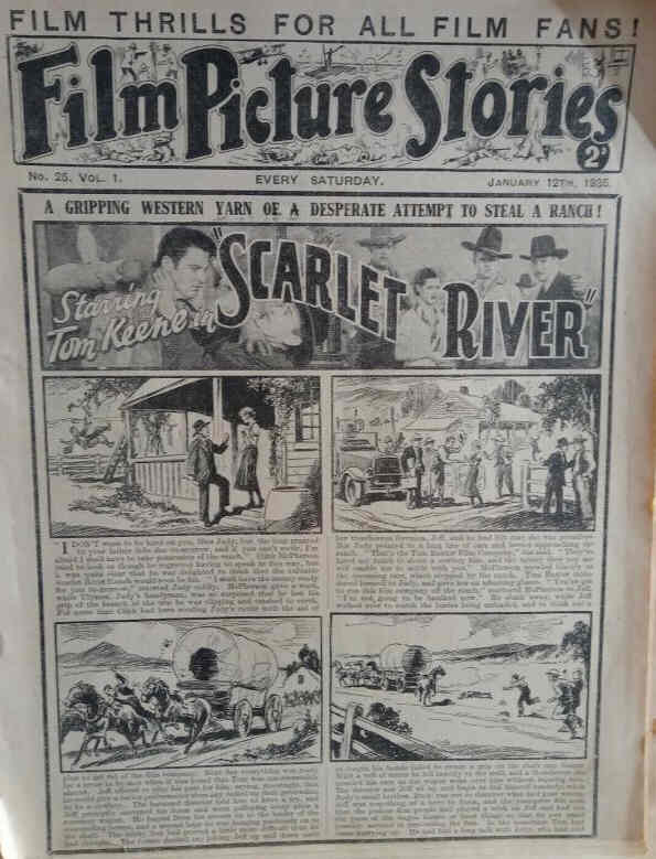 FILM PICTURE STORIES magazine side cover 12 January 1935