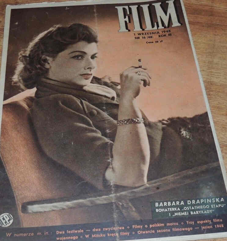 FILM (Po) magazine side cover Issue 48  Vol 3 # 16 1 September 1948