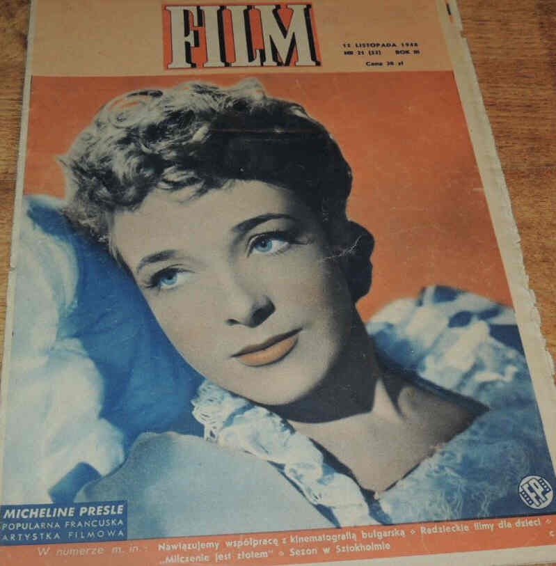 FILM (Po) magazine side cover Issue 53  Vol 3 No 21 15 November 1948