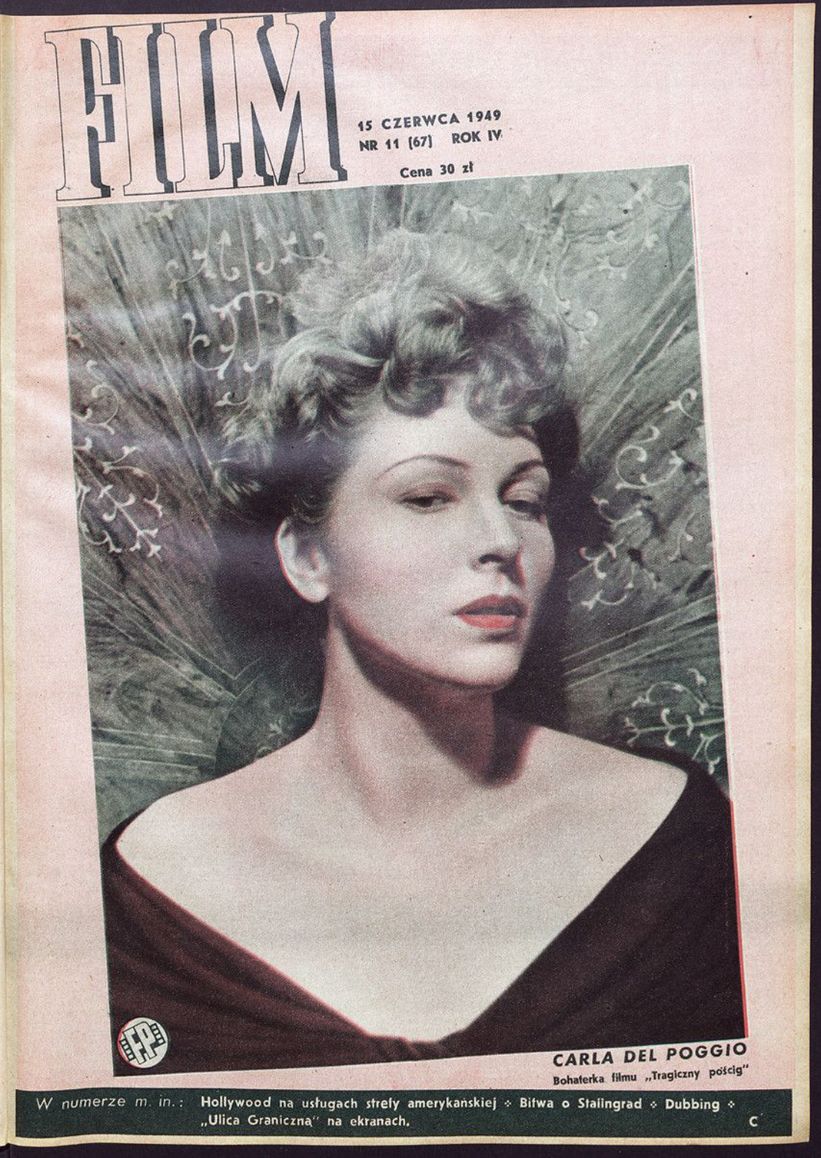 FILM (Po) magazine side cover Issue 11 15 June 1949