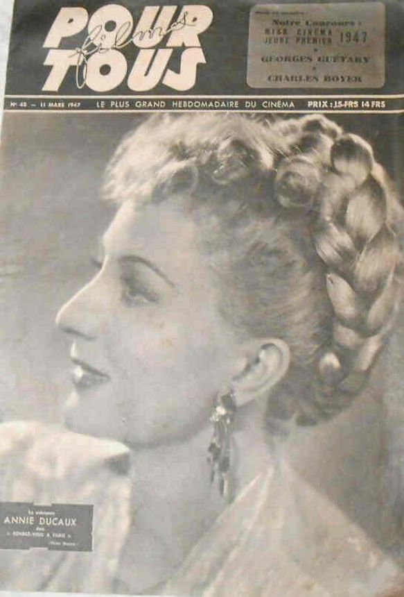 FILMS POUR TOUS magazine side cover Issue 48 11 March 1947