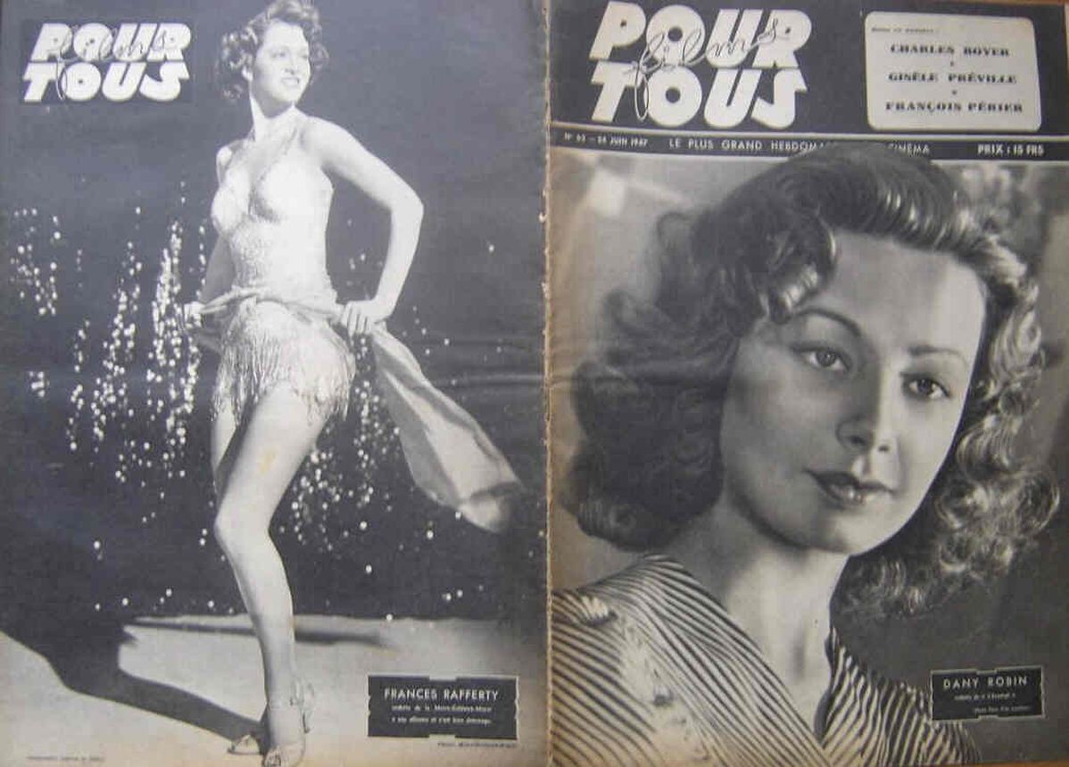 FILMS POUR TOUS magazine side cover Issue 63 24 June 1947