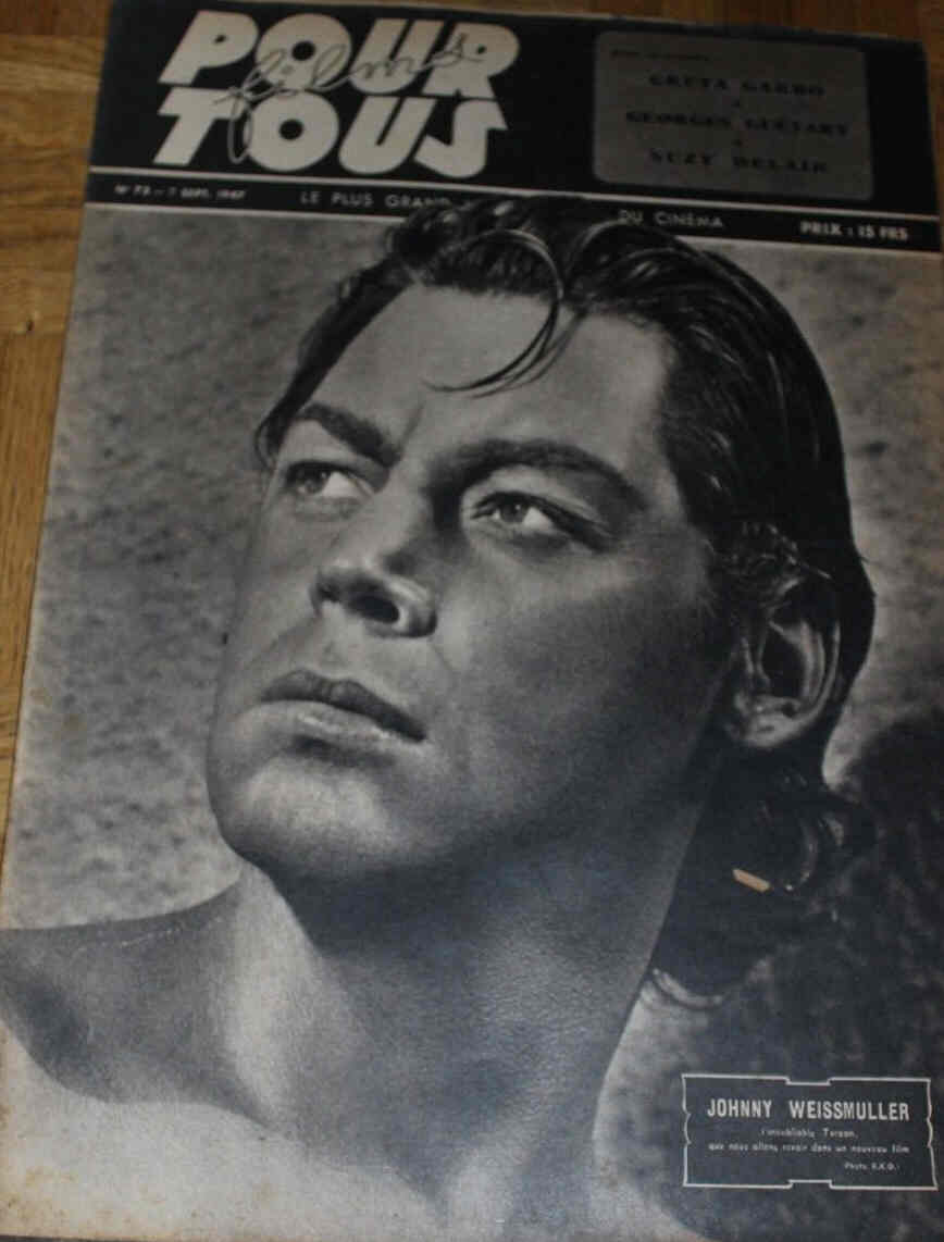 FILMS POUR TOUS magazine side cover Issue 73 2 September 1947