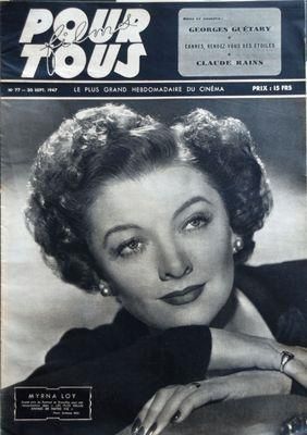 FILMS POUR TOUS magazine side cover Issue 77 30 September 1947