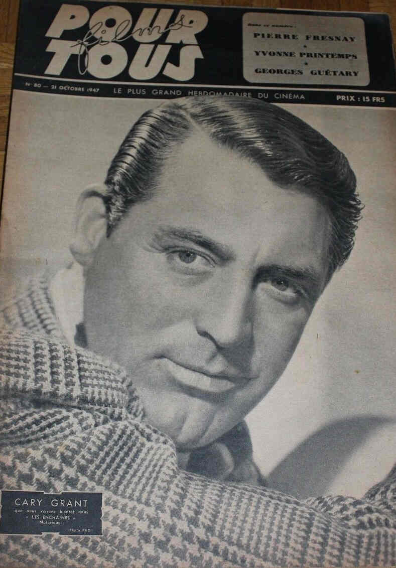 FILMS POUR TOUS magazine side cover Issue 80 21 October 1947