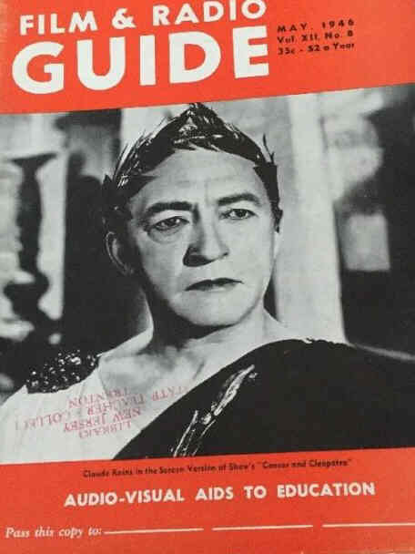 FILM AND RADIO GUIDE magazine side cover  May 1946