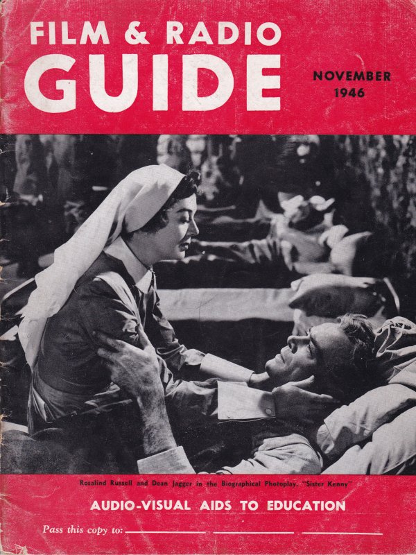 FILM AND RADIO GUIDE magazine side cover November 1946