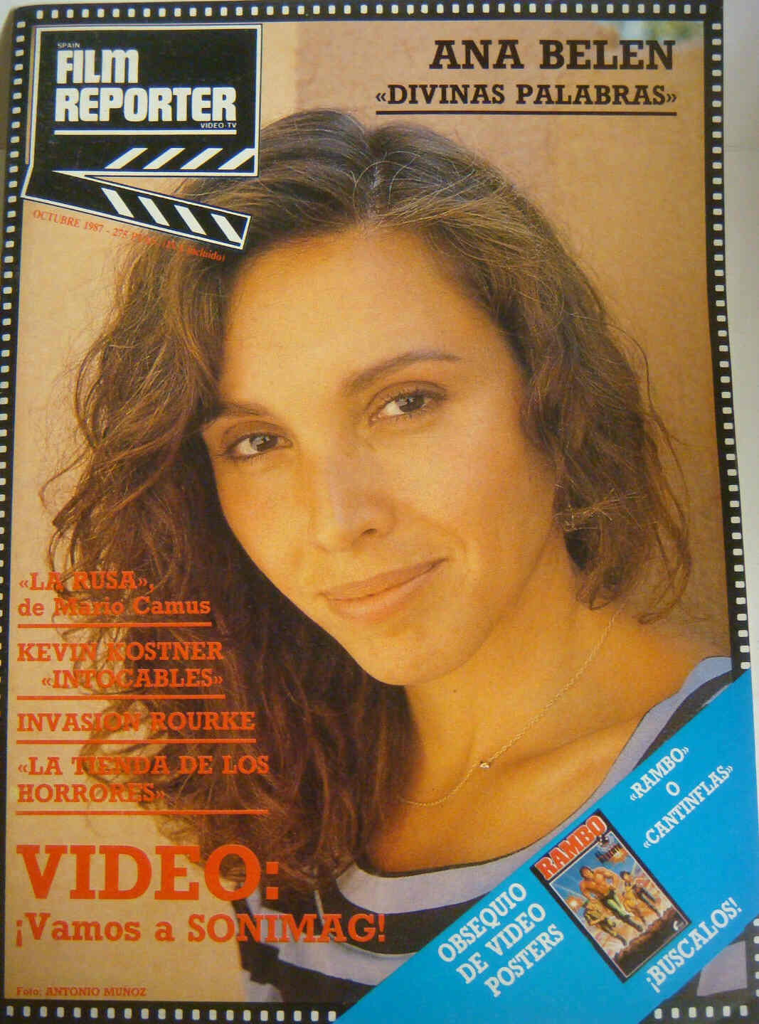FILM REPORTER magazine side cover October 1987