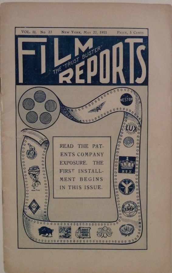 FILM REPORTS magazine side cover Issue 23 27 May 1911