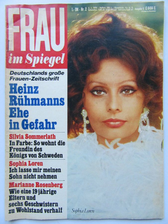 FRAU IM SPIEGEL magazine side cover Issue 2 2 January 1975