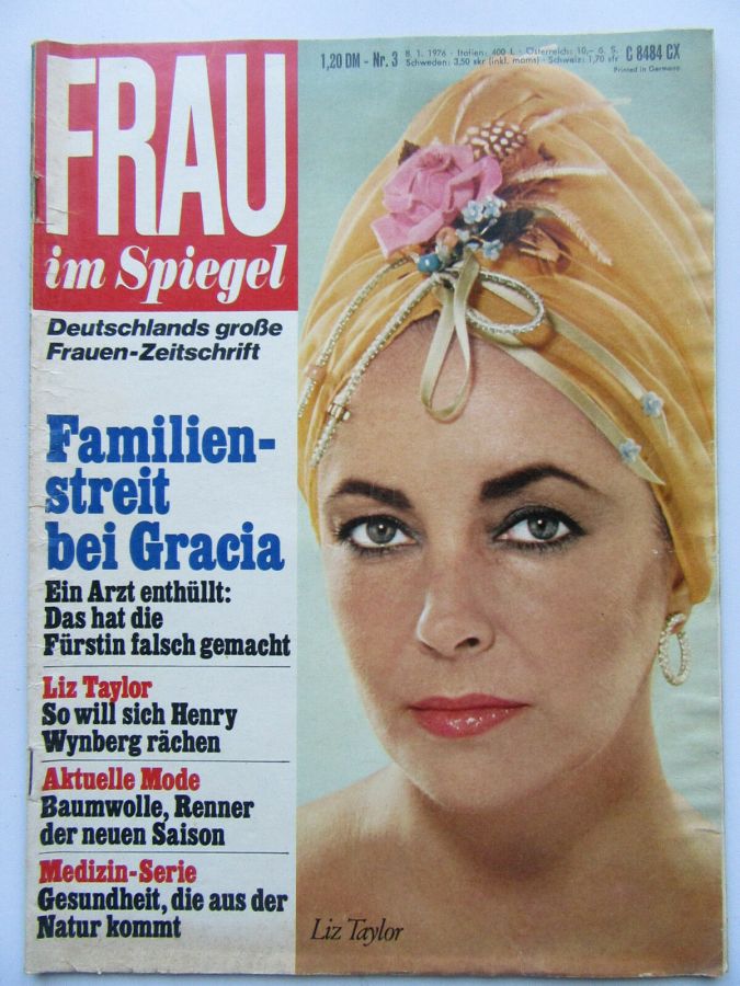 FRAU IM SPIEGEL magazine side cover Issue 3 8 January 1976
