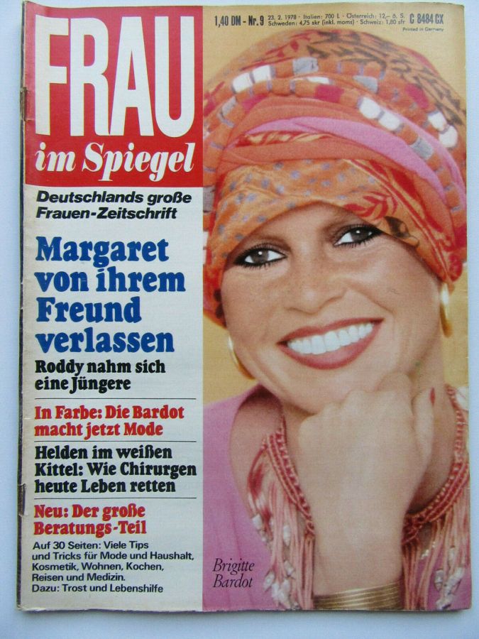 FRAU IM SPIEGEL magazine side cover Issue 9 23 February 1978