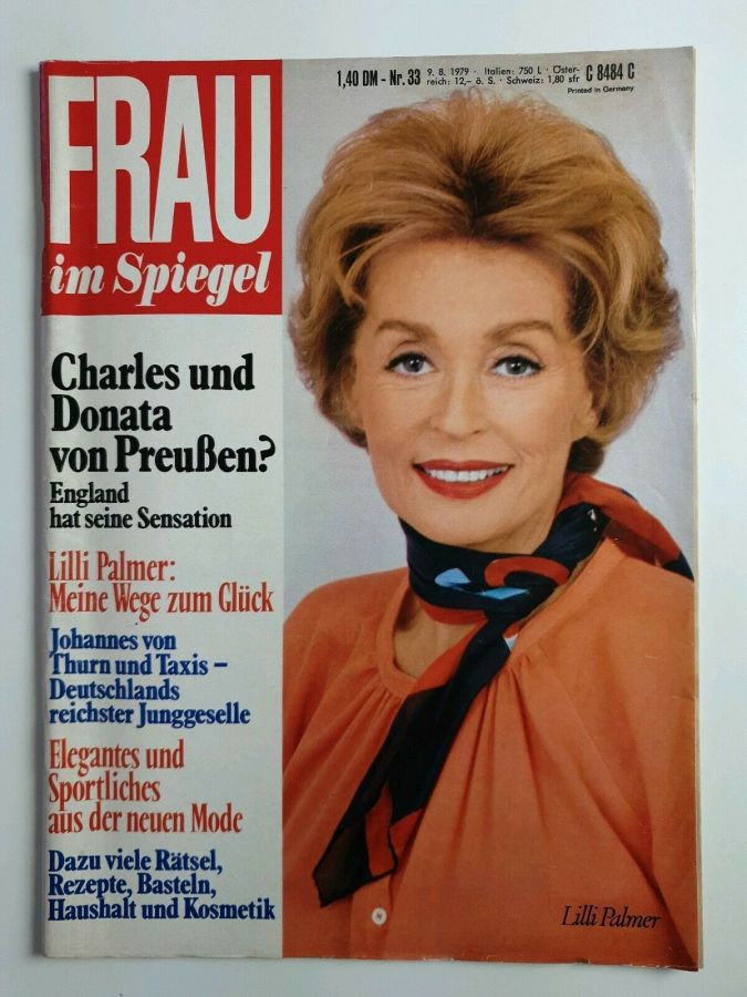 FRAU IM SPIEGEL magazine side cover Issue 33 9 August 1979