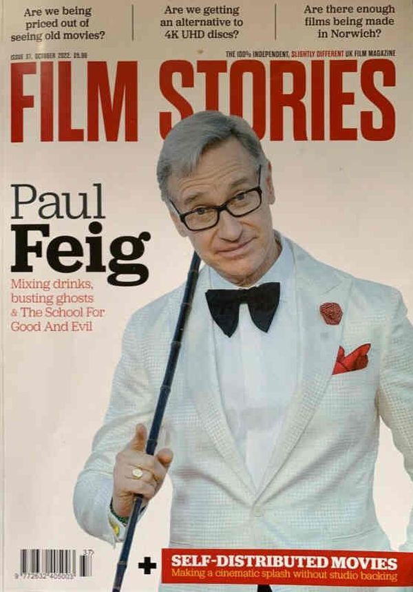 FILM STORIES (UK) magazine side cover Issue 37  October 2022