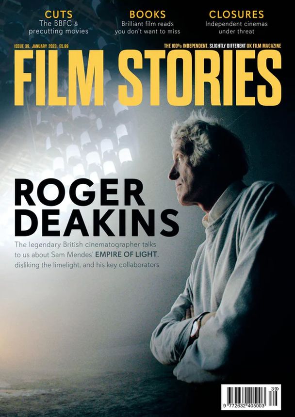 FILM STORIES (UK) magazine side cover Issue 39  January 2023