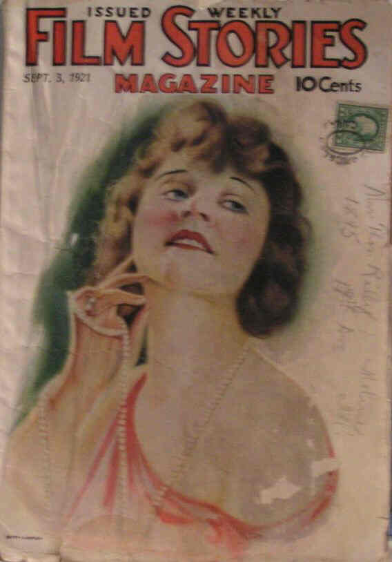 FILM STORIES magazine side cover 3 September 1921