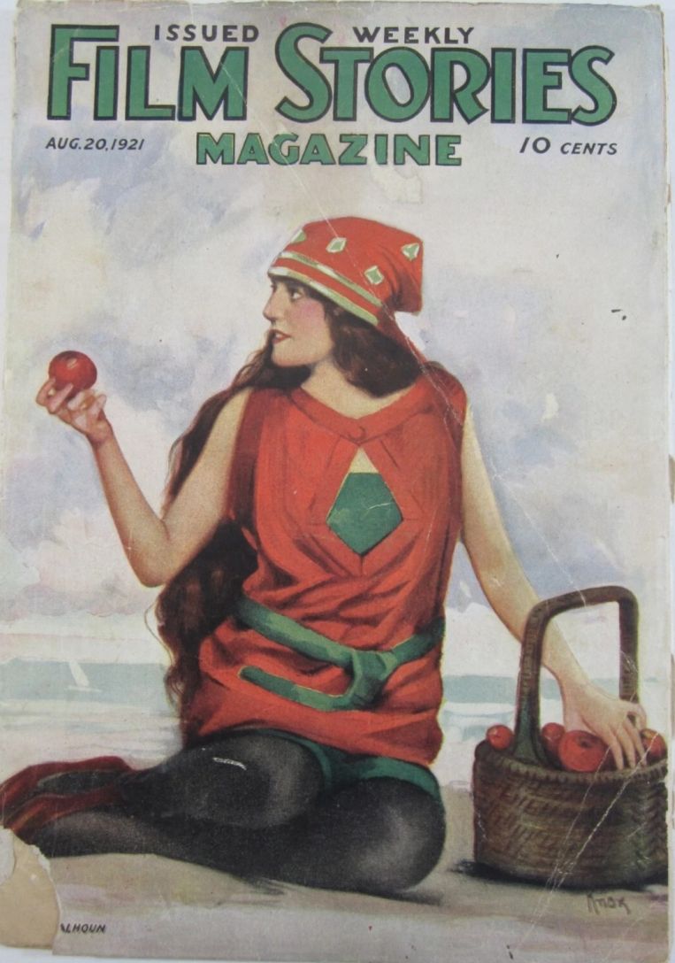 FILM STORIES magazine side cover 20 August 1921