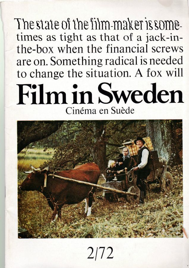 FILM IN SWEDEN magazine side cover Issue 2  1972