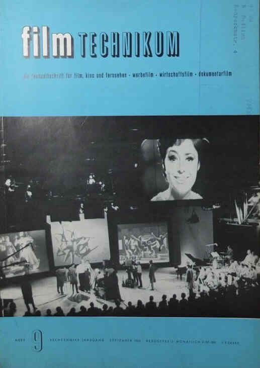 FILM TECHNIKUM magazine side cover  September 1965