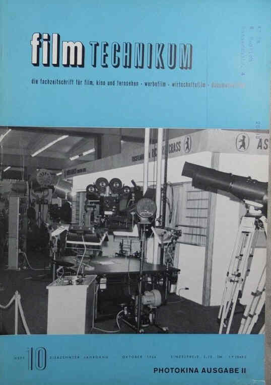 FILM TECHNIKUM magazine side cover  October 1966