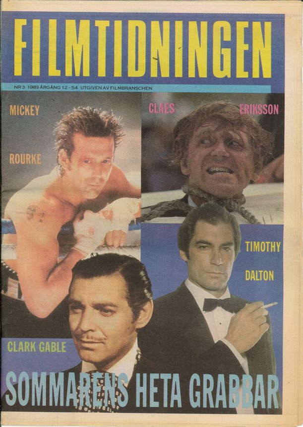 FILM TIDNINGEN magazine side cover Issue 3   1989