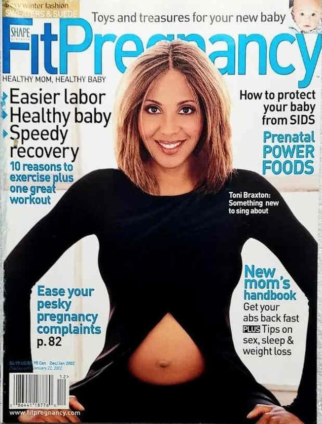 FIT PREGNANCY magazine side cover  December 2001/ January 2002 