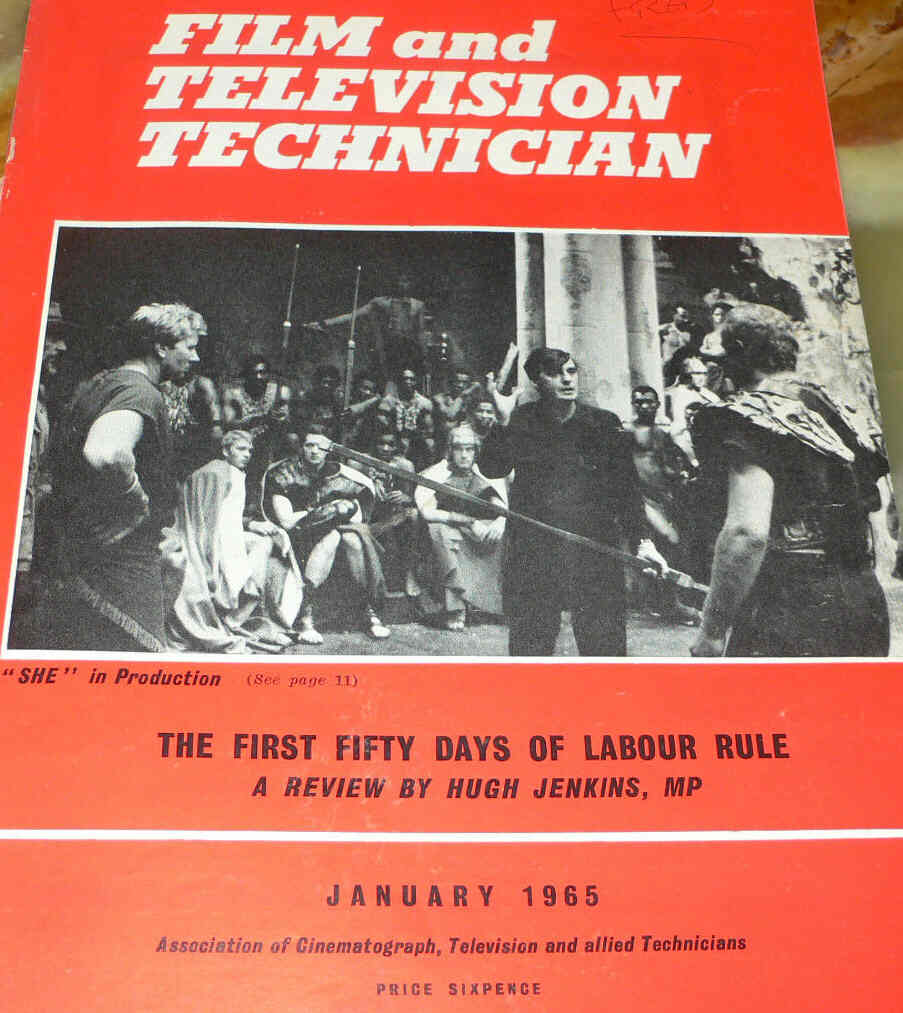 CINE TECHNICIAN magazine side cover Issue 239 January 1965