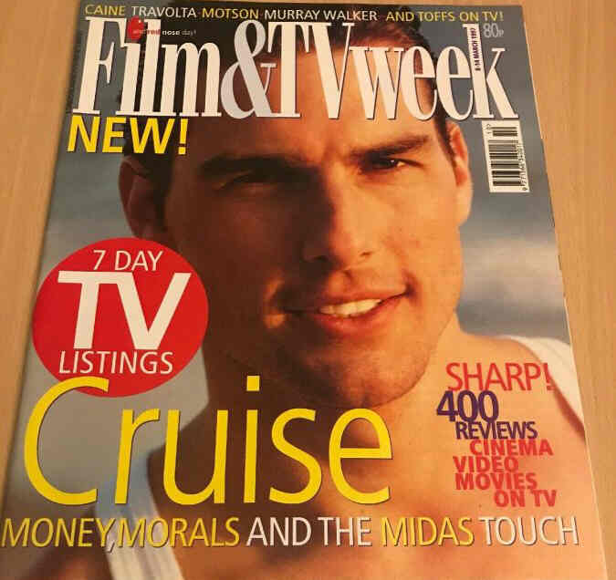 FILM AND TV WEEK magazine side cover 8 March 1997