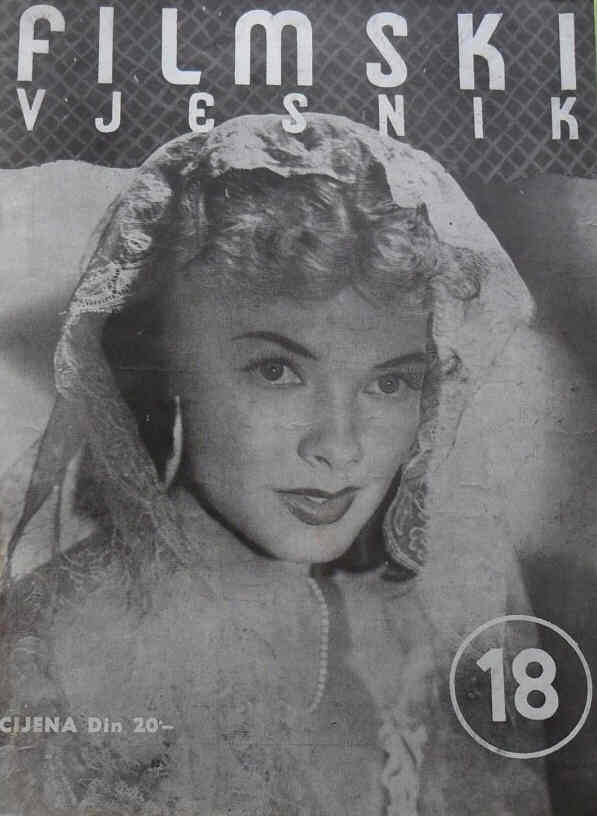 FILMSKI VJESNIK magazine side cover Issue 18  1953