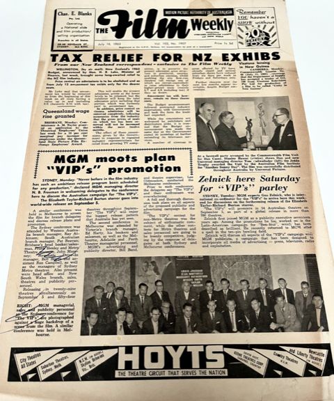 FILM WEEKLY (AUSTRALIA) magazine side cover Issue 1907 18 July 1963