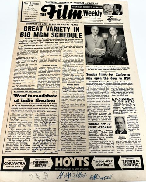 FILM WEEKLY (AUSTRALIA) magazine side cover Issue 1945 23 April 1964