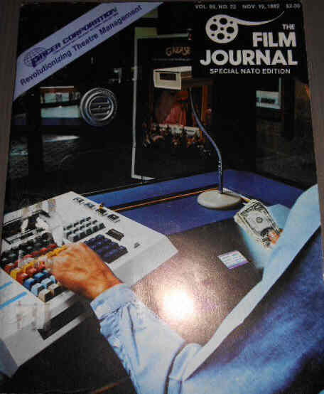 FILM JOURNAL INTERNATIONAL magazine side cover 19 November 1982
