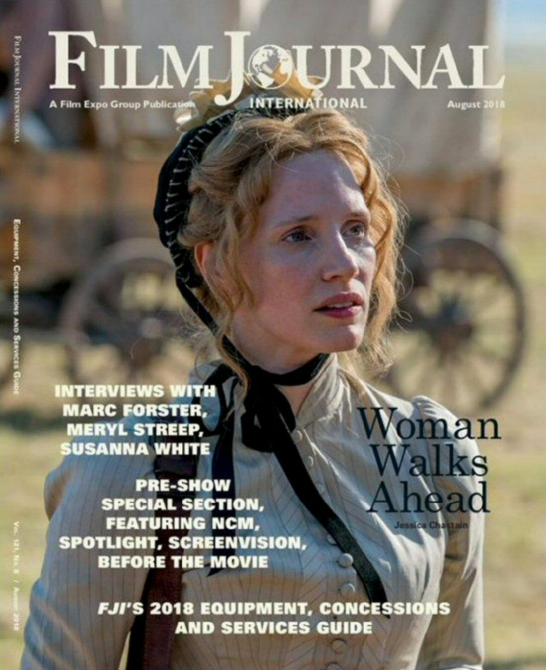 FILM JOURNAL INTERNATIONAL magazine side cover  August 2018