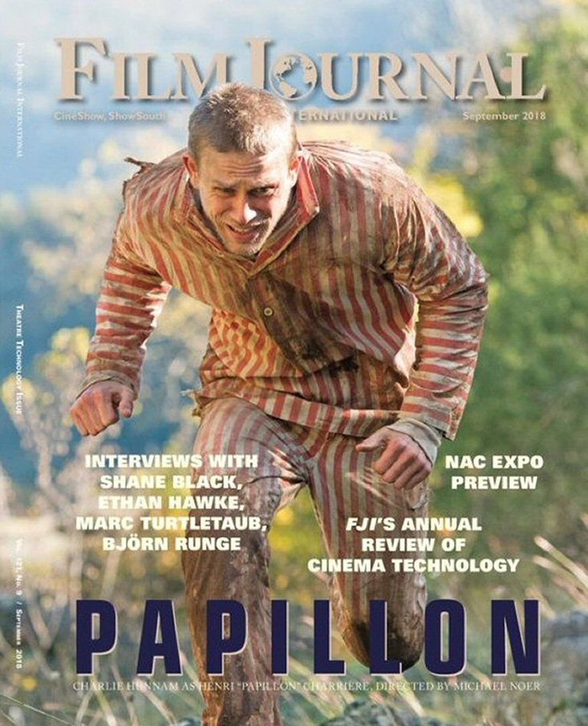 FILM JOURNAL INTERNATIONAL magazine side cover  September 2018