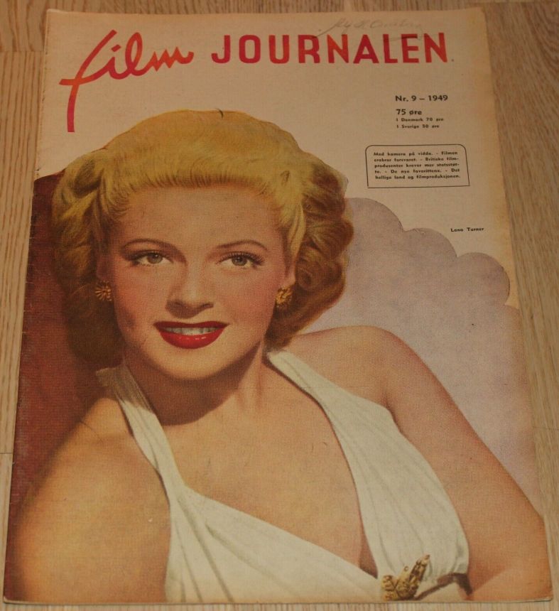 FILMJOURNALEN (Norway) magazine side cover Issue 9   1949
