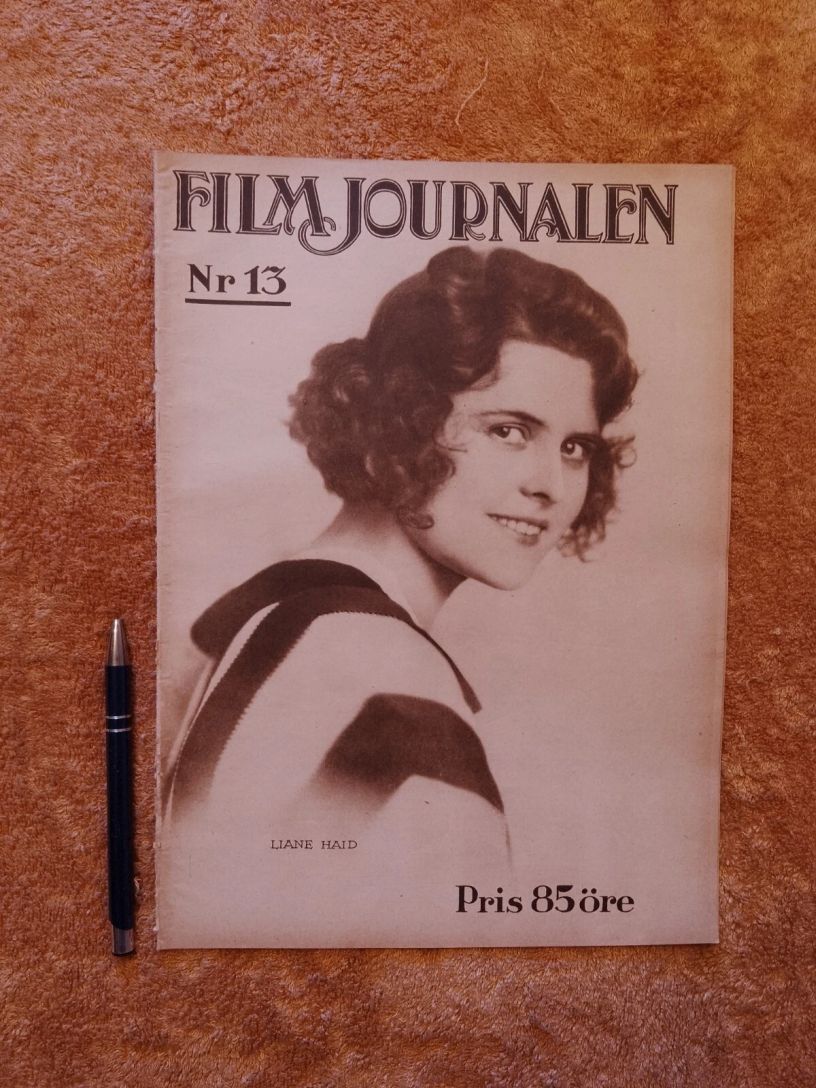 FILMJOURNALEN magazine side cover Issue 13   1922