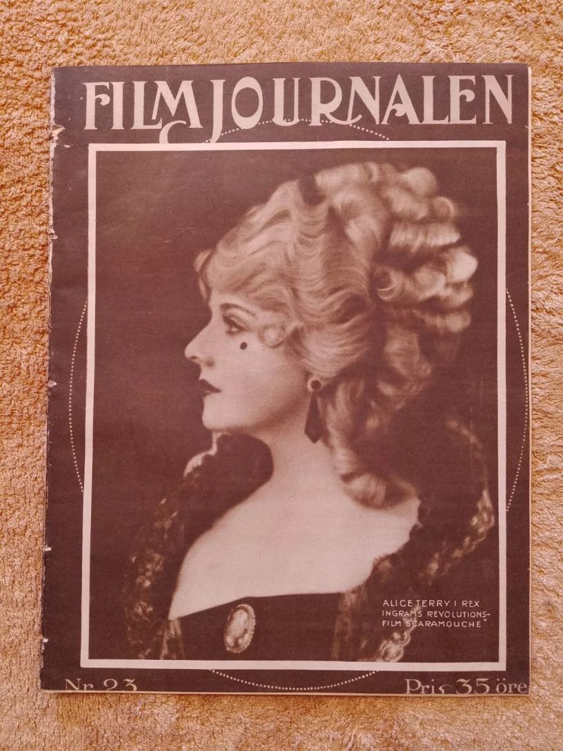 FILMJOURNALEN magazine side cover Issue 23   1924