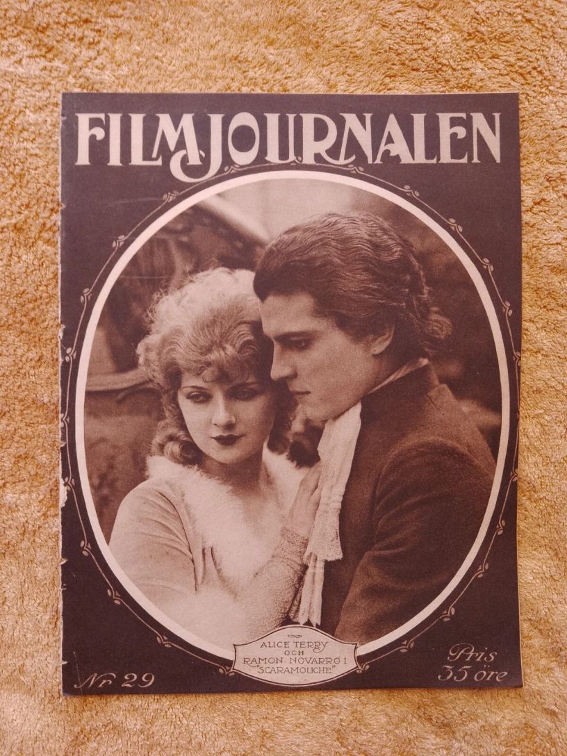 FILMJOURNALEN magazine side cover Issue 29   1924