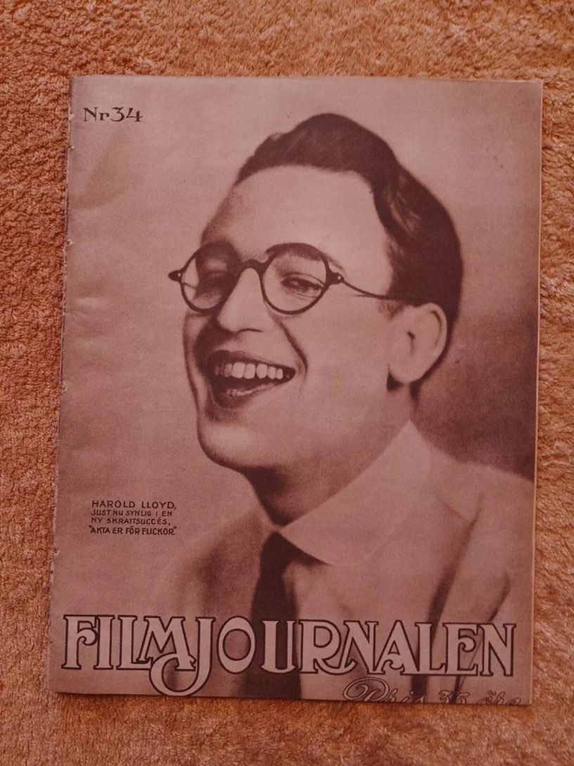 FILMJOURNALEN magazine side cover Issue 34   1924