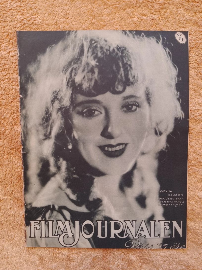 FILMJOURNALEN magazine side cover Issue 4   1924
