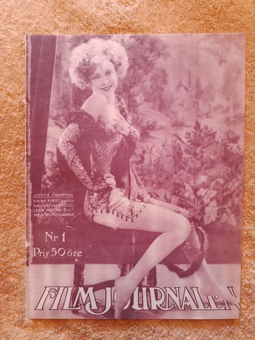 FILMJOURNALEN magazine side cover Issue 1   1926