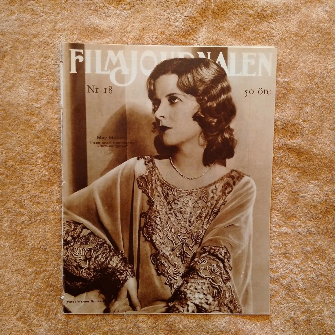 FILMJOURNALEN magazine side cover Issue 18   1928