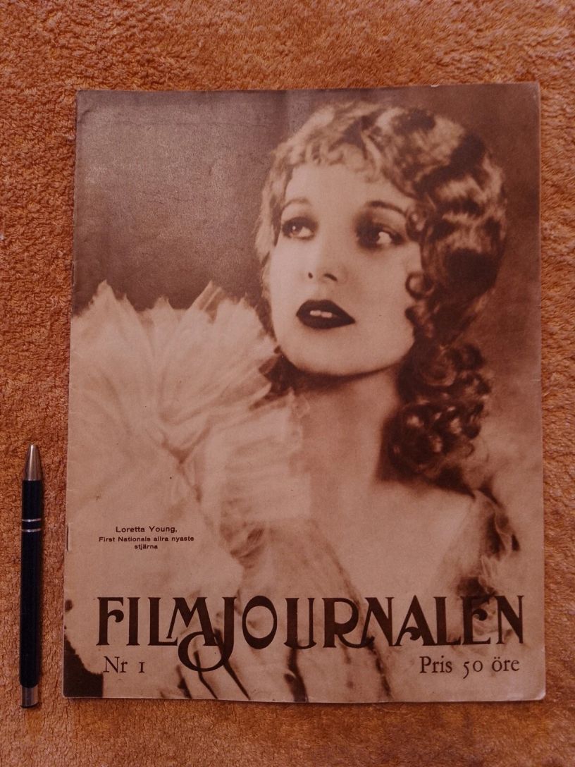 FILMJOURNALEN magazine side cover Issue 1   1929