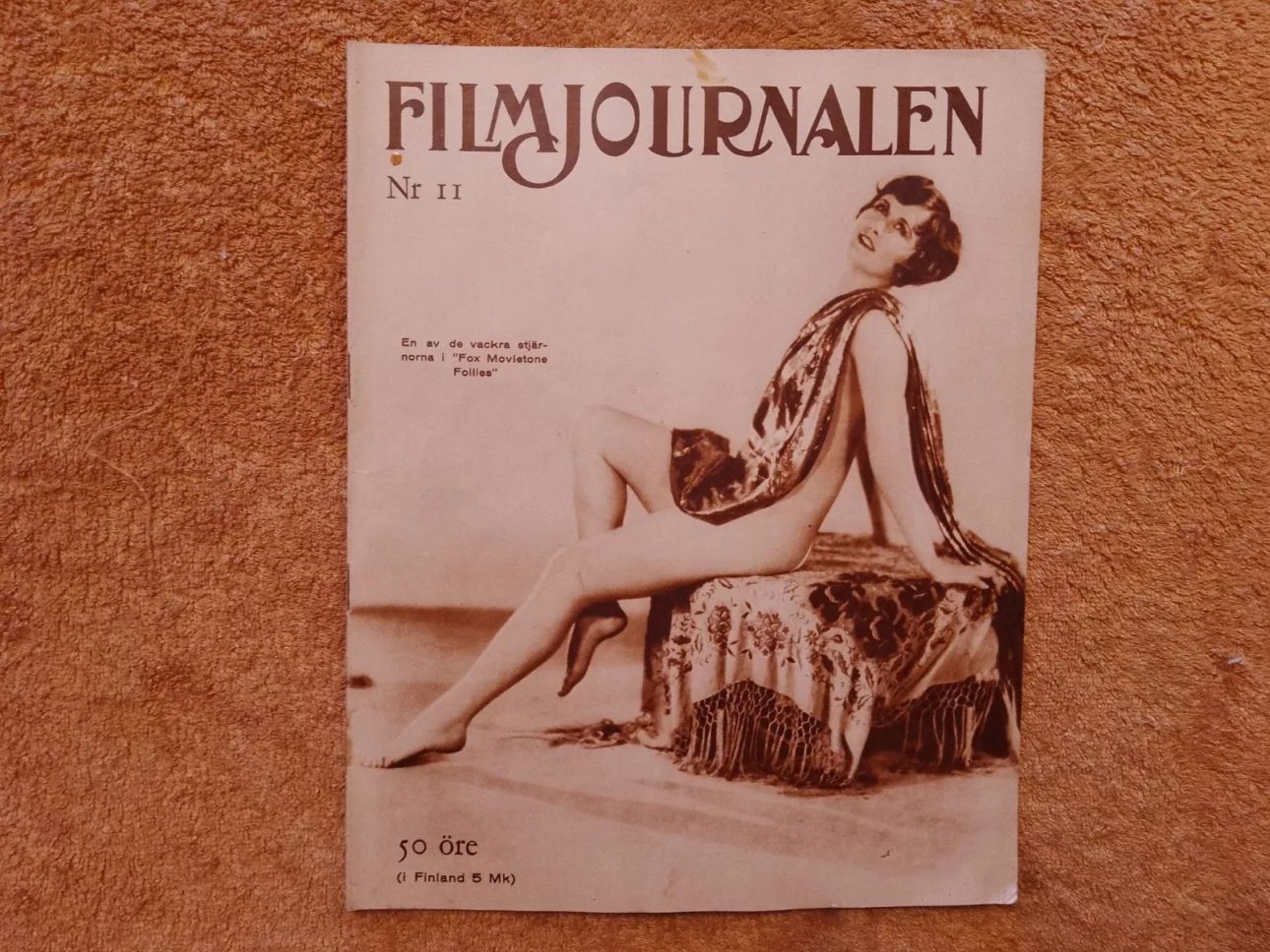 FILMJOURNALEN magazine side cover Issue 11   1929