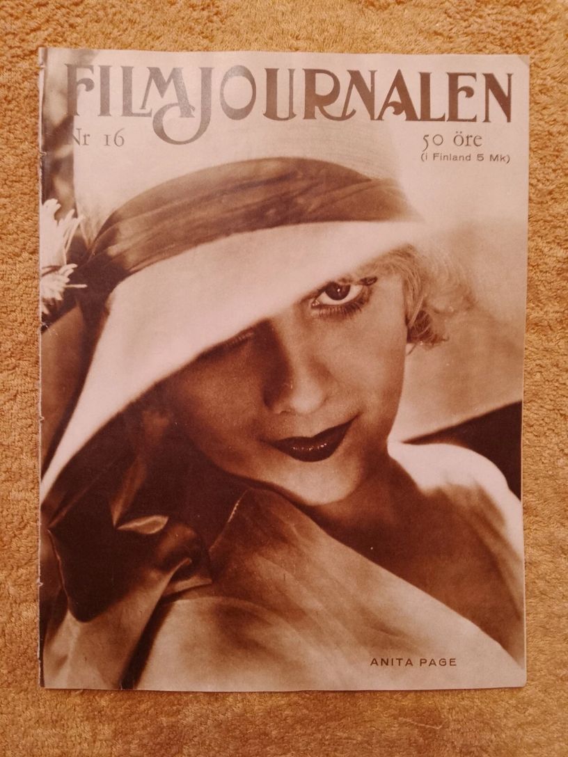 FILMJOURNALEN magazine side cover Issue 16   1930